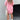 Pink linen oversized tunic dress styled for casual summer streetwear, featuring short sleeves and a loose-fitting design with a focus on comfort and fashion.