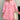 Pink linen oversized tunic dress featuring short sleeves and a relaxed fit, perfect for casual summer streetwear. The model is standing, showcasing the dress's comfortable and stylish design.