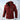 Plaid insulated snowboard jacket in red, featuring a waterproof design with a detachable hood and long sleeves, size 3XL.
