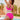 Plus size black crochet halter bikini set featuring a high-waisted design, modeled outdoors with a backdrop of blue sky and clouds.