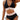Plus size black crochet halter bikini set featuring a high-waisted design, modeled by a person with long hair.