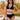 Plus size black crochet halter bikini set featuring a high-waisted design, worn by a model accessorized with a white sun hat and sunglasses.