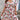 Plus Size Blue Floral Tropical Print Knee Length Summer Dress in White, 5XL size, featuring short sleeves, round neck, and vibrant green and blue floral patterns.