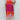 A plus size tie-dye maxi kaftan beach cover-up in pink and orange, featuring batwing sleeves and a flowing design.