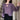 Purple V-neck mohair sweater for women, featuring a cozy knit design suitable for fall, shown in a front-facing view highlighting the garment's soft texture and rich purple color.