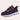 Purple women's lightweight breathable running sneakers with a sleek design, featuring a combination of purple and grey colors.