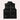 A black quilted lightweight winter padded vest for men, size XL, featuring a high collar and a sleek design.