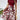 High-waisted red floral A-line skirt designed for women's fashion, showcasing a vibrant pattern and elegant style.