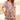 Red floral bohemian blouse in light pink with a lightweight design, featuring short sleeves and a relaxed fit suitable for summer wear in size XL.