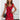 A sleeveless red floral ruffle dress designed as a stylish cocktail dress, featuring a fitted waist and a flowing knee-length skirt.