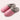 Red foldable slip-on sneakers in a rose hue, designed for travel with a lightweight and compact structure, size 47.
