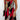 Red leopard print asymmetrical party dress with bold sleeveless design, featuring a fitted waist and stylish neckline, shown in Nero color and XL size.