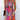 Red leopard print asymmetrical party dress with a bold, sleeveless design in multicolor, shown in XL size, highlighting trendy fashion elements such as the one-piece garment style and elegant neckline.