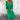 Elegant green maxi dress featuring a loose fit with long sleeves and a V-neck design, shown in a 3XL size.