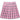 Red plaid pleated tartan skirt with a preppy schoolgirl style, featuring a mini kilt design with shades of magenta and a traditional plaid pattern.