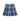 A blue 4XL plaid pleated tartan skirt in a preppy schoolgirl style, featuring a classic mini kilt design.