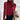 Red ribbed turtleneck sweater in red wine color, shown in size 2XL, paired with gold pearl hoop earrings, highlighting the shoulder and neck areas with long sleeves and fitted waist.