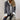 Gray wool jacket featuring a high collar and silver buttons, designed as stylish winter wear in 3XL size.