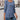 Ribbed blue women's tunic sweater with button details, designed in a casual fashion style, shown in size 2XL.