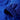 Royal blue men's insulated windproof puffer jacket displayed against a clear sky background.
