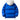 Royal blue men's insulated windproof puffer jacket featuring a full-length front zipper, long sleeves, and a high collar for added warmth.