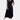 A black, short-sleeved, V-neck women's wide-leg formal jumpsuit in size 2XL, showcasing elegant shoulder and arm coverage with a flattering waistline.