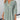 Sage green V-neck ribbed blouse with long sleeves, featuring a casual lightweight design for women.