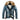 Sherpa-lined denim jacket with a fur collar in electric blue, featuring long sleeves and a stylish winter fashion design in size 2XL.
