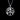 Silver Peace Sign Pendant with Moon and Stars Celestial Design on Big Steel Necklace