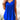 Plus-size blue sleeveless V-neck button-down tank top, 6XL, lightweight summer blouse displayed on a mannequin, showing shoulder and arm details.