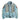 Southwestern Tribal High Collar Red Aztec Cardigan in light blue, size 3XL, featuring a patterned design with a high collar and long sleeves.