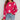 Blue and white crewneck sweater with star pattern, featuring long sleeves and a casual knit design.