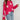 Blue and white star pattern crewneck sweater with long sleeves, designed as casual knitwear, displayed on a mannequin, showcasing the shoulders and waist area.