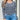 A dark blue and white striped long sleeve scoop neck blouse, suitable for casual wear, shown in size 2XL.