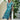 Plus size striped turquoise black maxi kaftan dress with sleeves, suitable for casual beachwear.