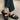 Stylish women's black platform orthopedic sandals with an ankle strap, featuring a sleek design ideal for comfort and fashion.
