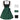Traditional green dirndl dress with floral embroidery, featuring a white lace blouse, short sleeves, fitted waist, and a classic neckline.