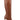 Trendy tan suede knee-high high heel boots for women featuring a sleek design with a fashionable heel and a rich brown color.