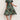 Tropical Leaf V-Neck Mini Dress featuring a bohemian style, short sleeves, and a fitted waist, perfect for summer resort wear.