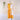 Two-tone yellow and white sleeveless belted mid-length dress with a defined waist and collar, perfect for spring fashion.