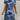 Urban Chic Blue Denim Print A-Line Dress for women, featuring a sleeveless design with a flattering A-line silhouette, suitable for summer fashion.