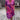 Vibrant paisley V-neck women's summer dress with short sleeves, displayed in a magenta and purple pattern, designed as a day dress for plus-size figures.
