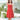 Vibrant red floral print knee-length sundress with adjustable straps, featuring a fitted waist and a flowing skirt, perfect for casual and summer outings.