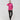 Waterproof pink women's insulated ski jacket featuring a breathable and windproof design, with a high collar and full sleeves, shown on a model.