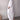 White linen V-neck dress with mid-length sleeves, featuring a casual and elegant design suitable for summer wear, shown on a model with accessories including a basket.