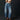 Wide-leg high-waist blue panel jeans showcasing a trendy urban comfort fit.
