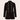 Women's black double-breasted military blazer with silver buttons, featuring a structured collar, long sleeves, and tailored fit.