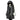Women's black hooded puffer coat featuring a long quilted design, insulated for warmth. The coat includes a hood, a full-length zipper, and long sleeves.