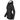 A women's black hooded waterproof slim fit parka jacket with long sleeves and a high collar.
