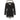 Women's black parka with a waterproof and thermal insulated design, featuring a collar and long sleeves.